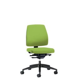 interstuhl Siège de bureau GOAL, hauteur dossier 430 mm, piétement noir, avec roulettes molles, vert jaune, profondeur assise 410 mm