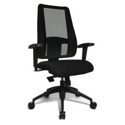 Topstar Siège de bureau LADY SITNESS DELUXE, modèle mobile à 7 zones, noir / noir