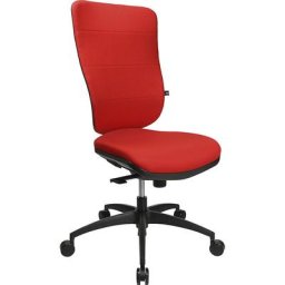 Topstar Siège de bureau ergonomique, mécanisme synchrone, assise ergonomique, avec dossier rembourré, rouge