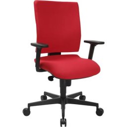 Topstar Siège de bureau SYNCRO CLEAN, habillage tissu antibactérien, rouge