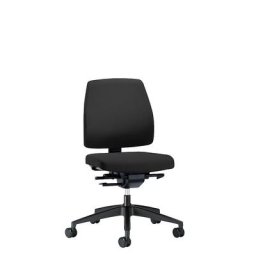 interstuhl Siège de bureau GOAL, hauteur dossier 430 mm, piétement noir, avec roulettes molles, noir graphite, profondeur assise 410 mm