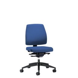 interstuhl Siège de bureau GOAL, hauteur dossier 430 mm, piétement noir, avec roulettes molles, bleu gentiane, profondeur assise 410 - 460 mm