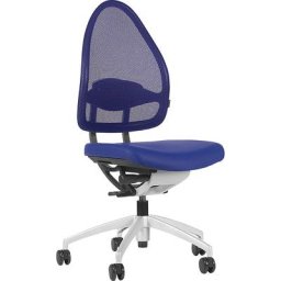 Topstar Siège de bureau design avec dossier à mailles, dossier 550 mm, bleu roi