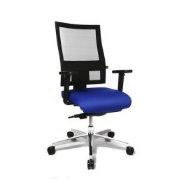 Topstar Siège de bureau PROFI NET 11, accoudoirs réglables en hauteur à revêtement softpad, bleu