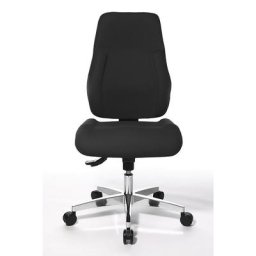Topstar Siège de bureau pivotant, dossier rembourré, habillage noir