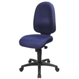 Topstar Siège de bureau ergonomique, mécanisme synchrone, assise ergonomique, hauteur dossier 550 mm, habillage bleu roi