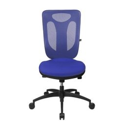 Topstar Siège de bureau ergonomique, mécanisme synchrone, assise ergonomique, avec dossier résille, bleu