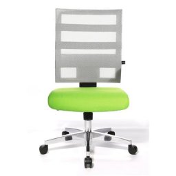 Topstar Siège de bureau X-PANDER, dossier résille avec bandes caoutchouc élastiques, blanc / vert pomme