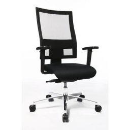 Topstar Siège de bureau PROFI NET 11, accoudoirs réglables en hauteur à revêtement softpad, noir