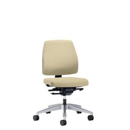 interstuhl Siège de bureau GOAL, hauteur dossier 430 mm, piétement argent brillant, avec roulettes molles, beige, profondeur assise 410 mm