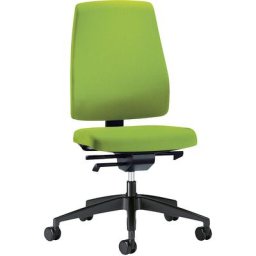 interstuhl Siège de bureau GOAL, hauteur dossier 530 mm, piétement noir, avec roulettes dures, vert jaune, profondeur assise 410 mm