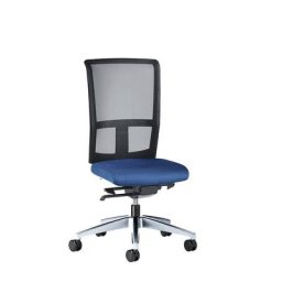 interstuhl Siège de bureau GOAL AIR, hauteur dossier 545 mm, piétement poli, avec roulettes molles, bleu gentiane, profondeur assise 410 - 460 mm