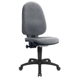 Topstar Chaises pivotantes standards, sans accoudoirs, dossier 550 mm, piétement noir, tissu gris