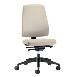 interstuhl Siège de bureau GOAL, hauteur dossier 530 mm, piétement noir, avec roulettes dures, beige, profondeur assise 410 mm