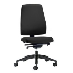 interstuhl Siège de bureau GOAL, hauteur dossier 530 mm, piétement noir, avec roulettes molles, noir graphite, profondeur assise 410 mm