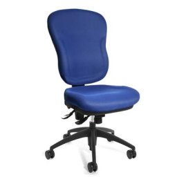 Topstar Siège de bureau WELLPOINT 30 SY, dossier haut à rembourrage en mousse, bleu