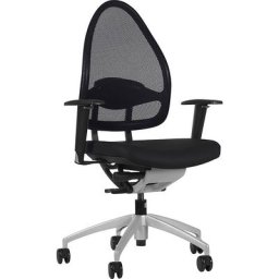 Topstar Siège de bureau design avec dossier à mailles, dossier 550 mm, noir
