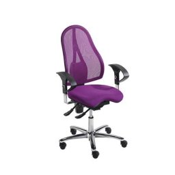 Topstar Siège pivotant SITNESS 15, avec Body Balance Tec®, dossier résille, lila