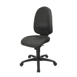 Topstar Siège de bureau ergonomique, mécanisme synchrone, assise ergonomique, hauteur dossier 550 mm, habillage anthracite