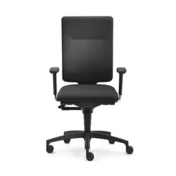Dauphin Siège de bureau InTouch, piétement en plastique, mécanisme synchrone, tissu noir