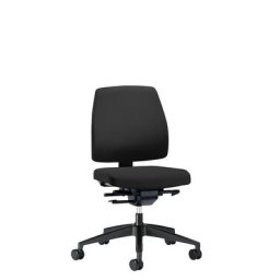 interstuhl Siège de bureau GOAL, hauteur dossier 430 mm, piétement noir, avec roulettes dures, noir graphite, profondeur assise 410 - 460 mm