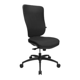 Topstar Siège de bureau ergonomique, mécanisme synchrone, assise ergonomique, avec dossier rembourré, noir