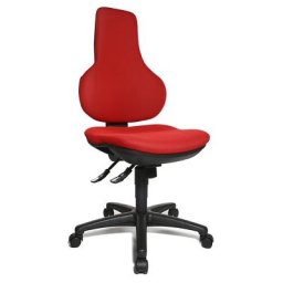Topstar Siège de bureau ERGO POINT SY, avec dossier ergonomique réglable en hauteur, rouge