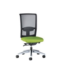 interstuhl Siège de bureau GOAL AIR, hauteur dossier 545 mm, piétement poli, avec roulettes dures, vert jaune, profondeur assise 410 - 460 mm