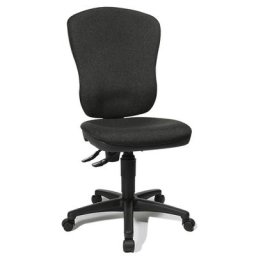 Topstar Chaise pivotante standard, sans accoudoirs, avec soutien lombaire, dossier hauteur 600 mm, habillage anthracite