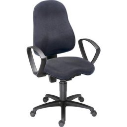Topstar Siège de bureau pivotant BALANCE 400, avec Body Balance Tec® et accoudoirs, habillage noir
