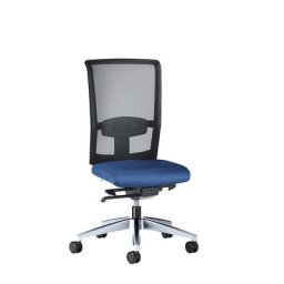interstuhl Siège de bureau GOAL AIR, hauteur dossier 545 mm, piétement poli, avec roulettes dures, bleu gentiane, profondeur assise 410 mm