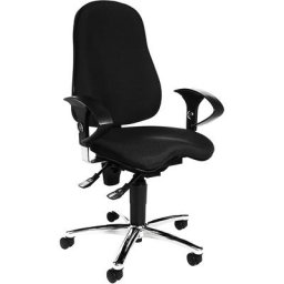 Topstar Siège de bureau SITNESS 10, avec accoudoirs réglables, noir