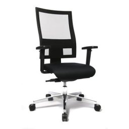Topstar Siège de bureau SITNESS 60, dossier respirant, accoudoirs inclus, noir / noir