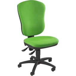 Topstar Chaise pivotante standard, sans accoudoirs, avec soutien lombaire, dossier hauteur 600 mm, habillage vert pomme