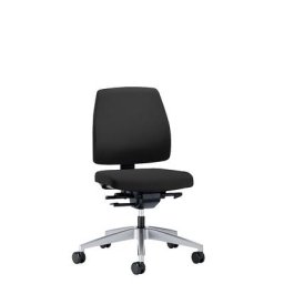interstuhl Siège de bureau GOAL, hauteur dossier 430 mm, piétement argent brillant, avec roulettes dures, noir graphite, profondeur assise 410 mm