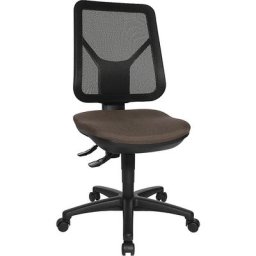 Topstar Chaise pivotante ergonomique, dossier résille, marron foncé