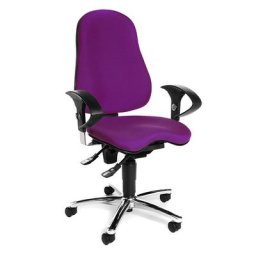 Topstar Siège de bureau SITNESS 10, avec accoudoirs réglables, mauve