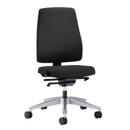 interstuhl Siège de bureau GOAL, hauteur dossier 530 mm, piétement argent brillant, avec roulettes dures, noir graphite, profondeur assise 410 - 460 mm