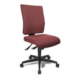 Topstar Siège de bureau COMFORT, dossier réglable en hauteur, habillage bordeaux