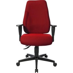Topstar Siège de bureau pivotant LADY SITNESS, contact permanent, hauteur dossier 580 mm, rouge