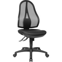 Topstar Siège de bureau OPEN POINT SY, sans accoudoirs, dossier en résille noire, habillage noir