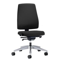 interstuhl Siège de bureau GOAL, hauteur dossier 530 mm, piétement argent brillant, avec roulettes molles, noir graphite, profondeur assise 410 - 460 mm