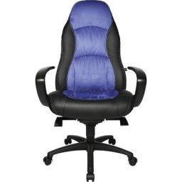 Topstar Fauteuil direction, similicuir / microfibre, noir / bleu