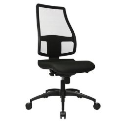 Topstar Chaise pivotante ergonomique, hauteur dossier 680 mm, dossier en résille anti-transpiration, habillage assise noir