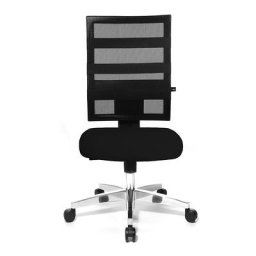 Topstar Siège de bureau X-PANDER, dossier résille avec bandes caoutchouc élastiques, noir / noir