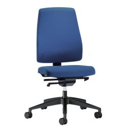 interstuhl Siège de bureau GOAL, hauteur dossier 530 mm, piétement noir, avec roulettes dures, bleu gentiane, profondeur assise 410 mm