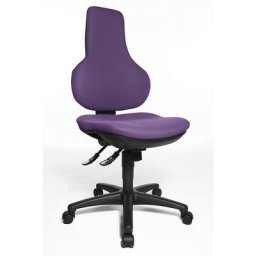 Topstar Siège de bureau ERGO POINT SY, avec dossier ergonomique réglable en hauteur, violet