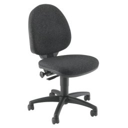 Topstar Chaises pivotantes standards, sans accoudoirs, dossier 450 mm, tissu anthracite, piétement noir, 2 unités et plus