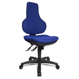Topstar Siège de bureau ERGO POINT SY, avec dossier ergonomique réglable en hauteur, bleu