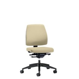 interstuhl Siège de bureau GOAL, hauteur dossier 430 mm, piétement noir, avec roulettes dures, beige, profondeur assise 410 - 460 mm